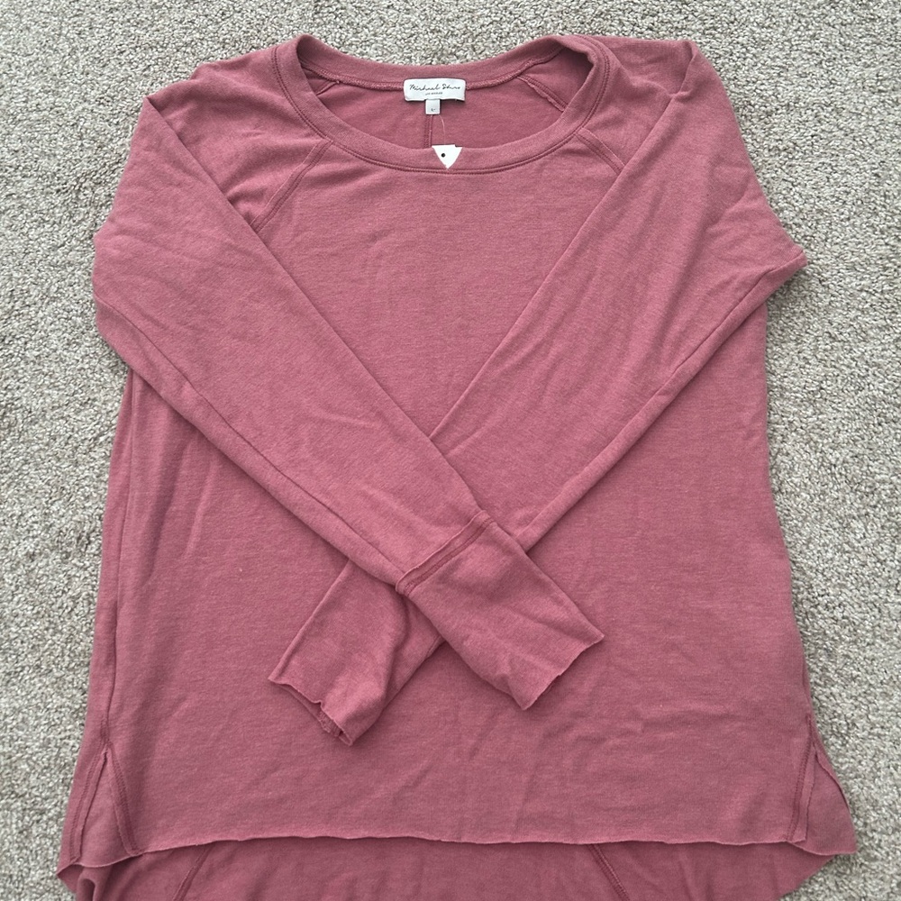 Michael Stars Dusty Rose Long Sleeve Tee